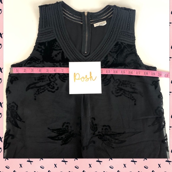 Anthropologie Meadow Rue Black Lace Tank Sz Large - Picture 5 of 6